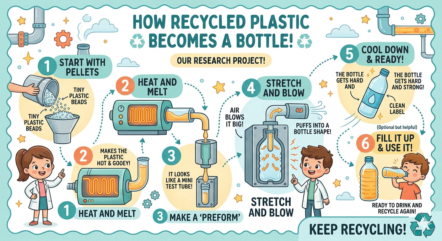 Preview of the recycled plastic bottle infographic